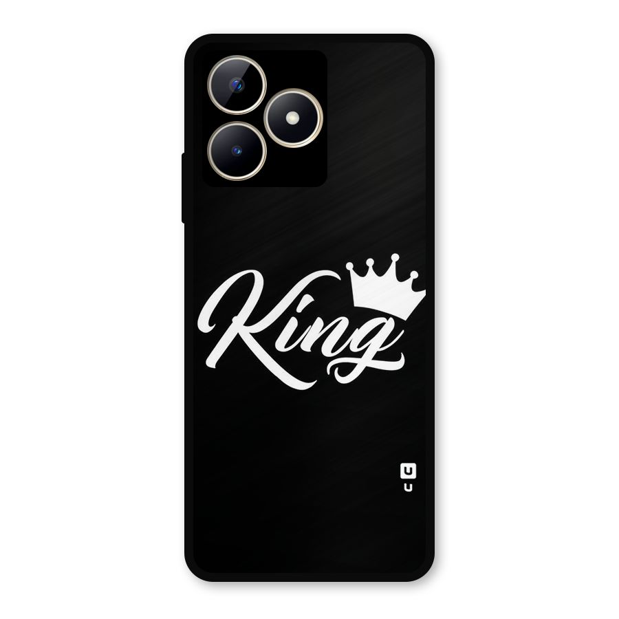 King Crown Typography Metal Back Case for Realme C53