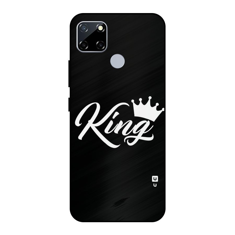 King Crown Typography Metal Back Case for Realme Narzo 30A