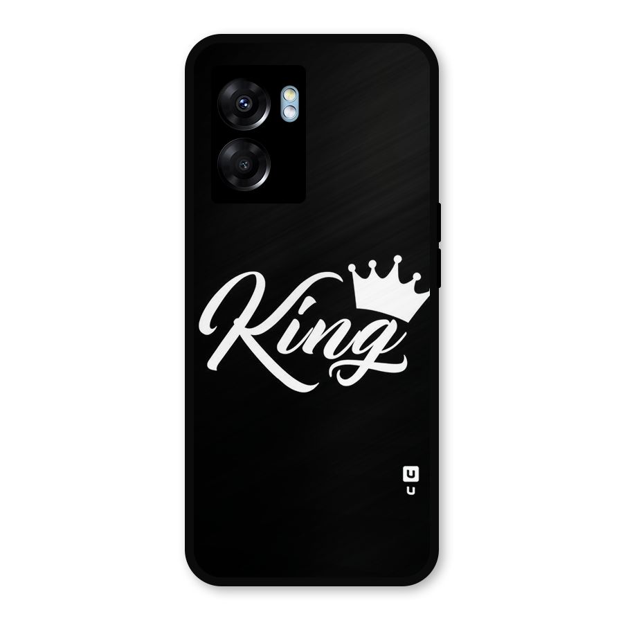 King Crown Typography Metal Back Case for Realme Narzo 50 5G