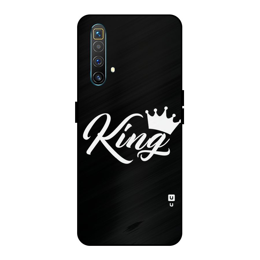 King Crown Typography Metal Back Case for Realme X3