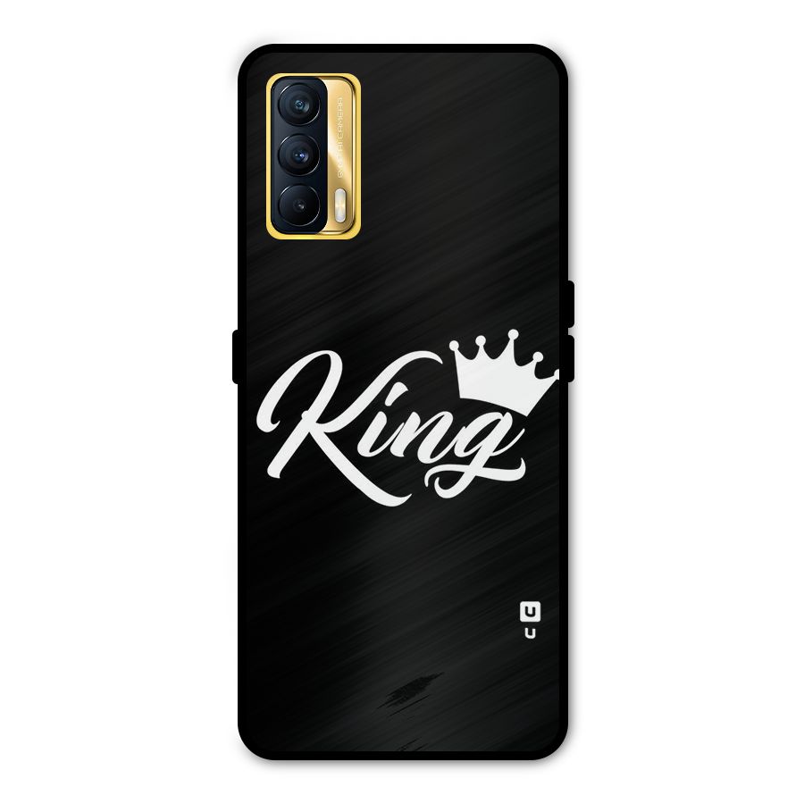 King Crown Typography Metal Back Case for Realme X7