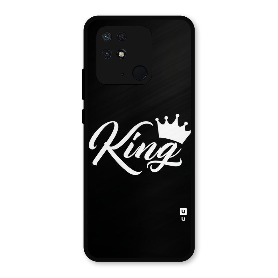 King Crown Typography Metal Back Case for Redmi 10 Power