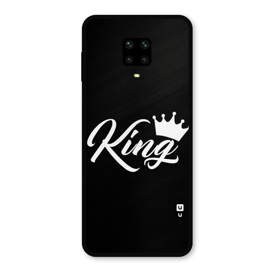 King Crown Typography Metal Back Case for Redmi Note 10 Lite