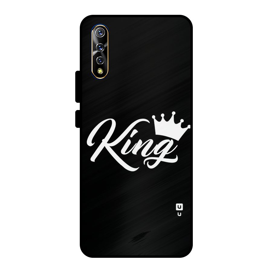 King Crown Typography Metal Back Case for Vivo S1