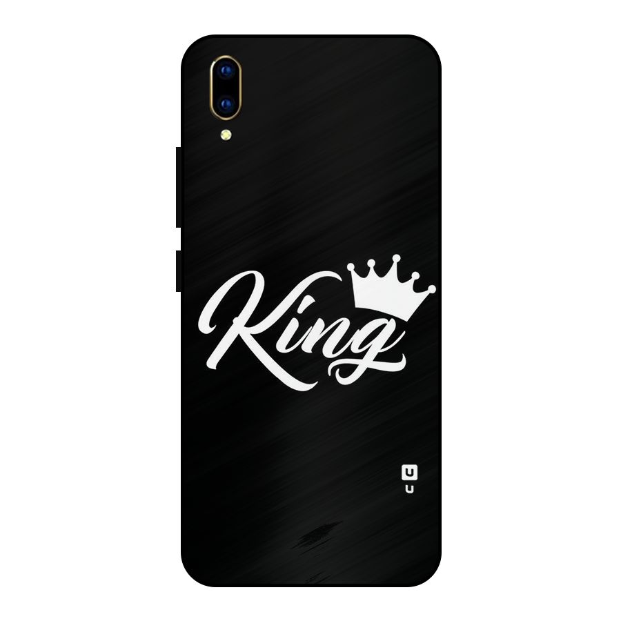 King Crown Typography Metal Back Case for Vivo V11 Pro