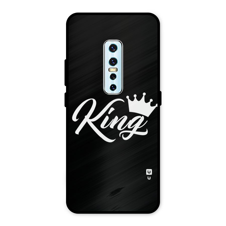 King Crown Typography Metal Back Case for Vivo V17 Pro