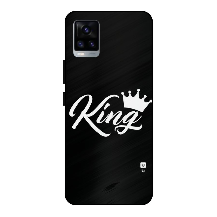 King Crown Typography Metal Back Case for Vivo V20 2021