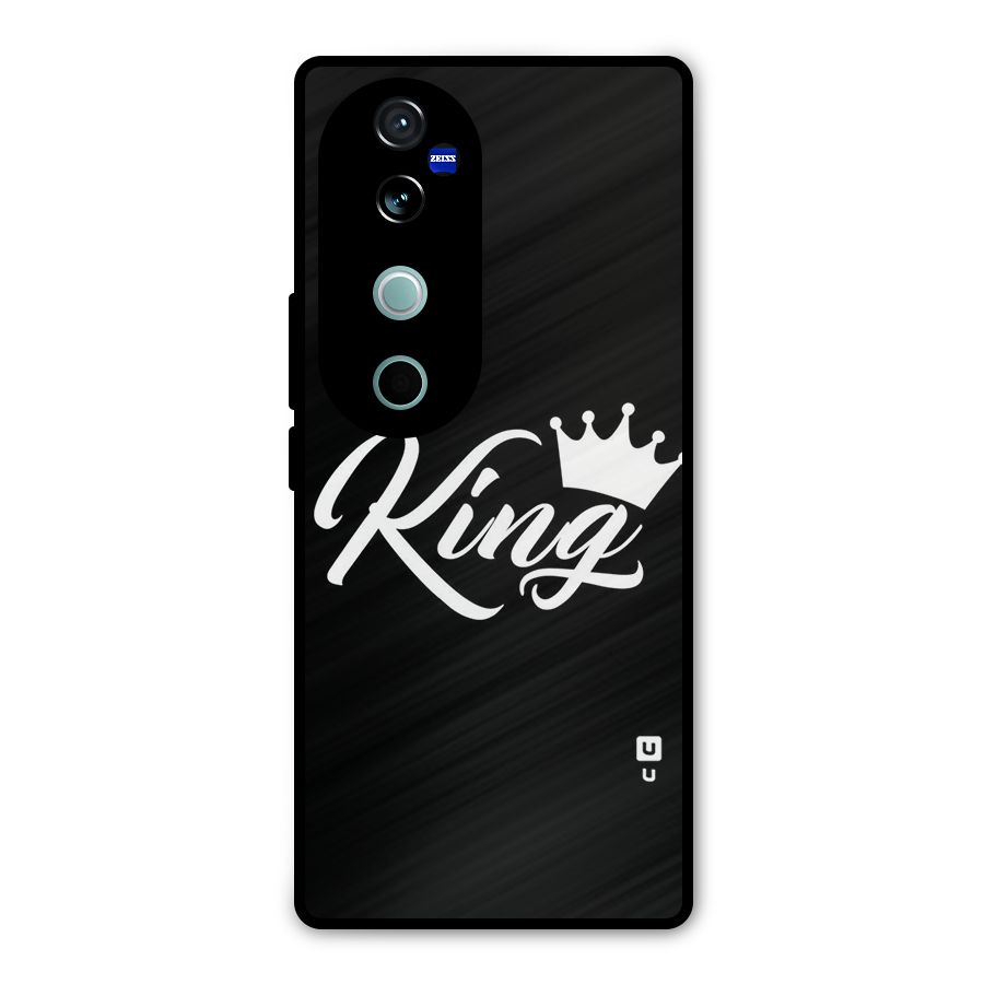 King Crown Typography Metal Back Case for Vivo V40 Pro