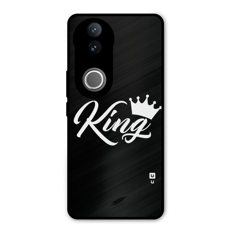 King Crown Typography Metal Back Case for Vivo V50e