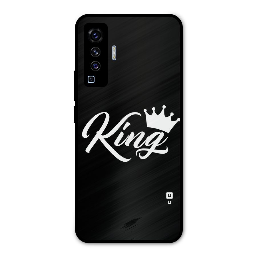 King Crown Typography Metal Back Case for Vivo X50