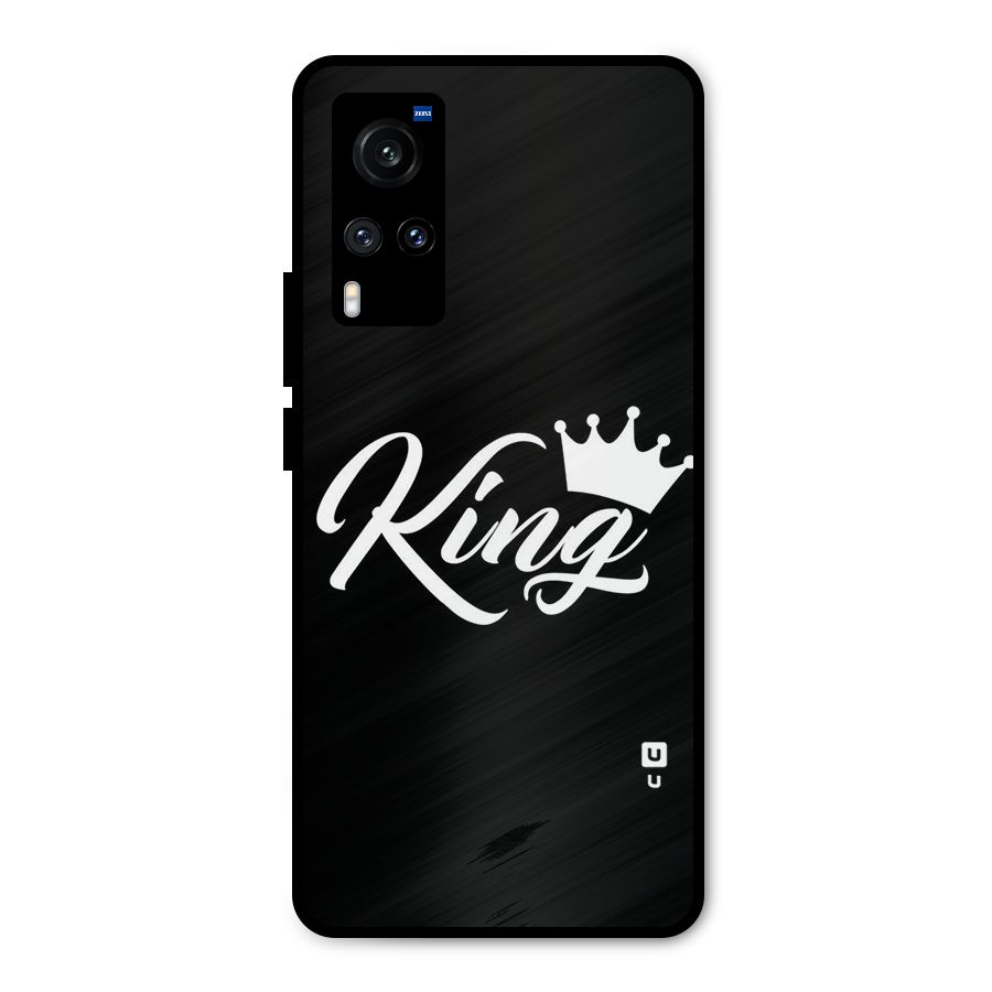King Crown Typography Metal Back Case for Vivo X60