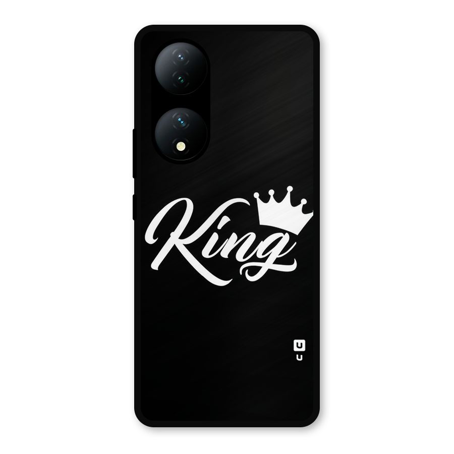 King Crown Typography Metal Back Case for Vivo Y100a