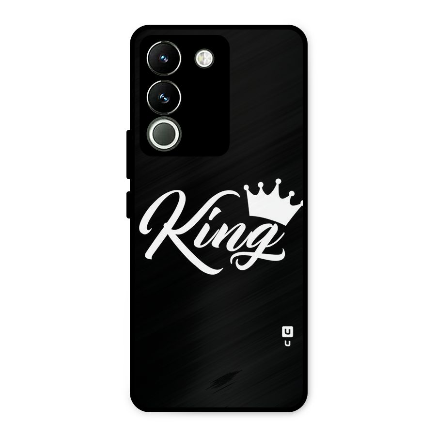 King Crown Typography Metal Back Case for Vivo Y200
