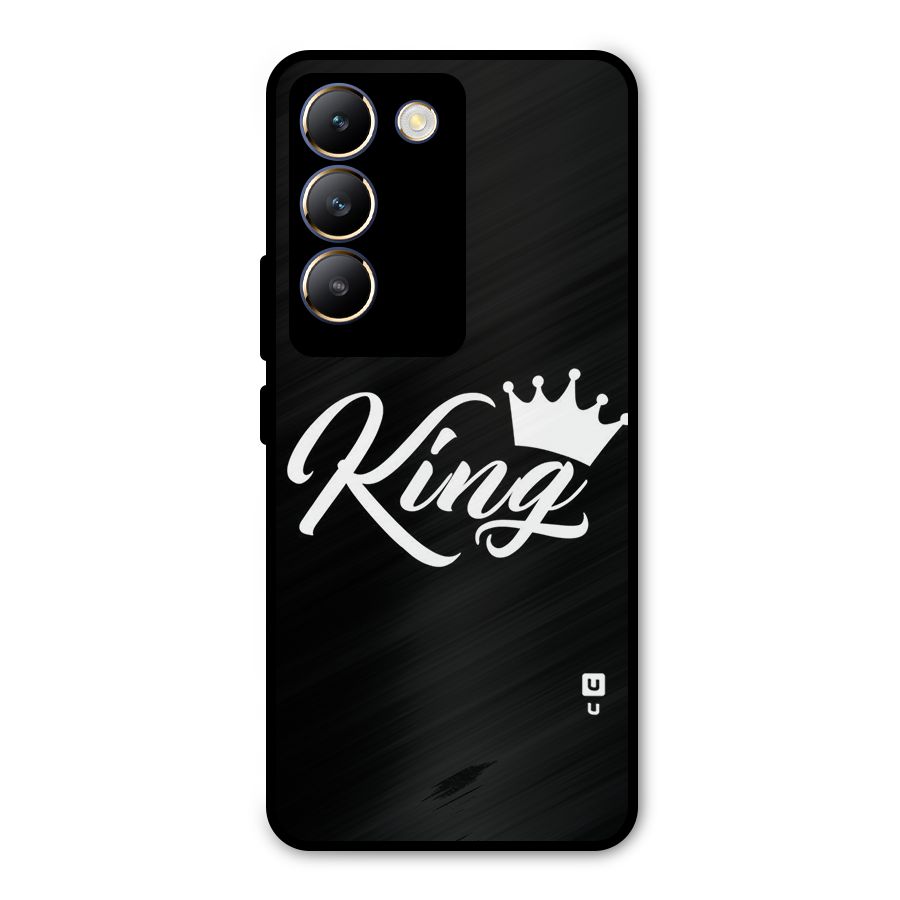 King Crown Typography Metal Back Case for Vivo Y200e
