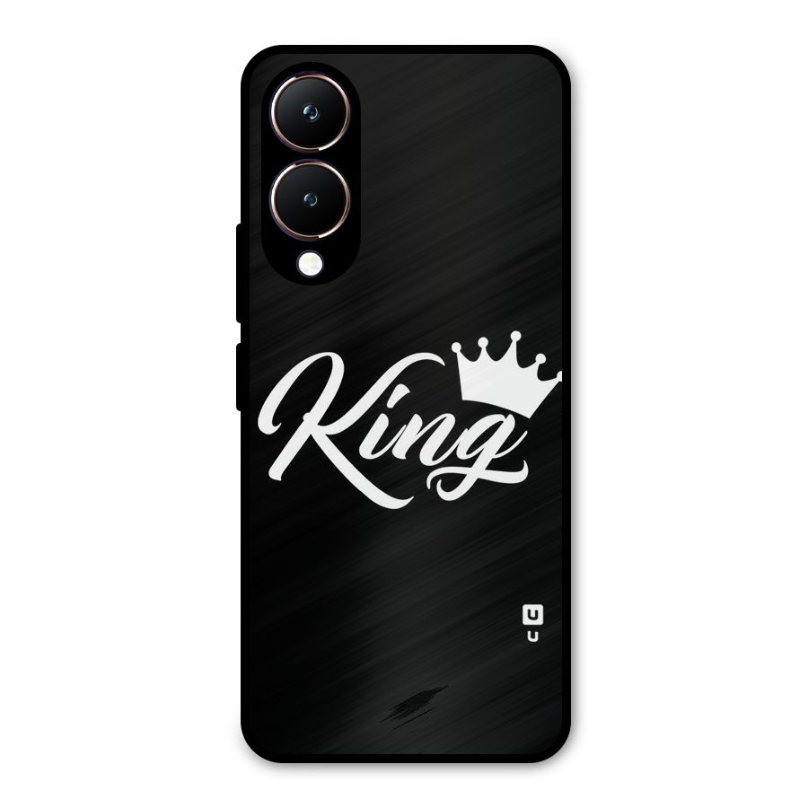 King Crown Typography Metal Back Case for Vivo Y28