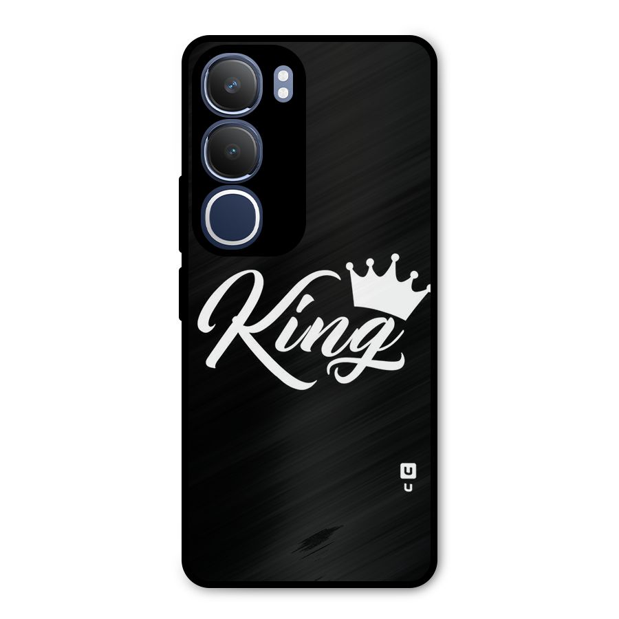 King Crown Typography Metal Back Case for Vivo Y29
