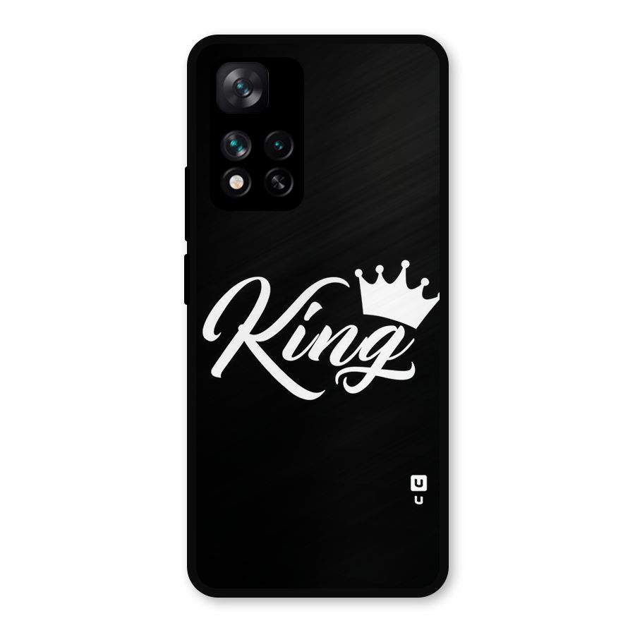 King Crown Typography Metal Back Case for Xiaomi 11i Hypercharge 5G