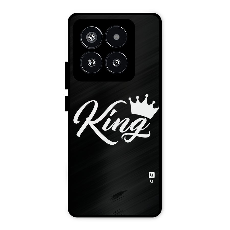 King Crown Typography Metal Back Case for Xiaomi 14 Pro