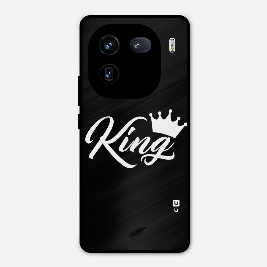 King Crown Typography Metal Back Case for iQOO 12