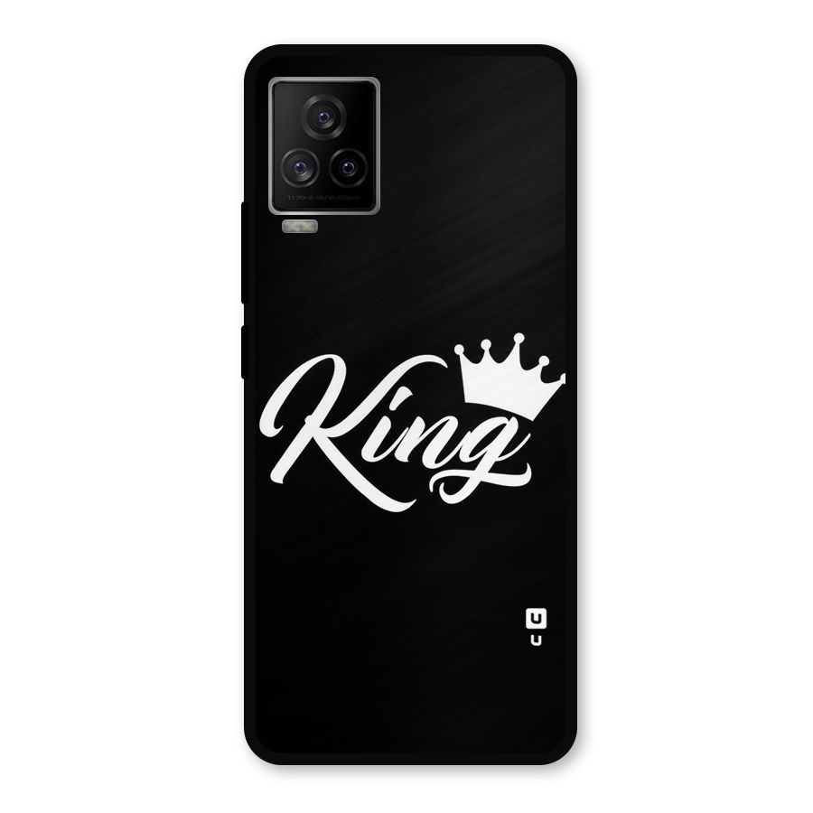 King Crown Typography Metal Back Case for iQOO 7 Legend 5G