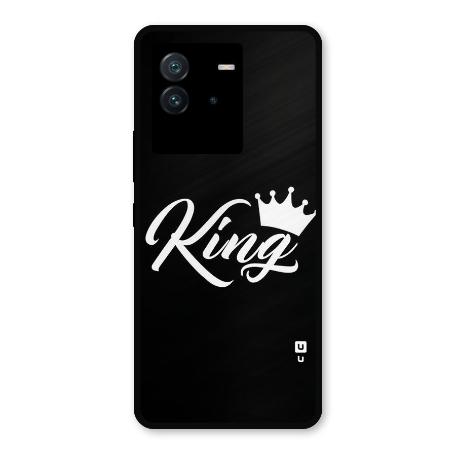 King Crown Typography Metal Back Case for iQOO Neo 6 5G
