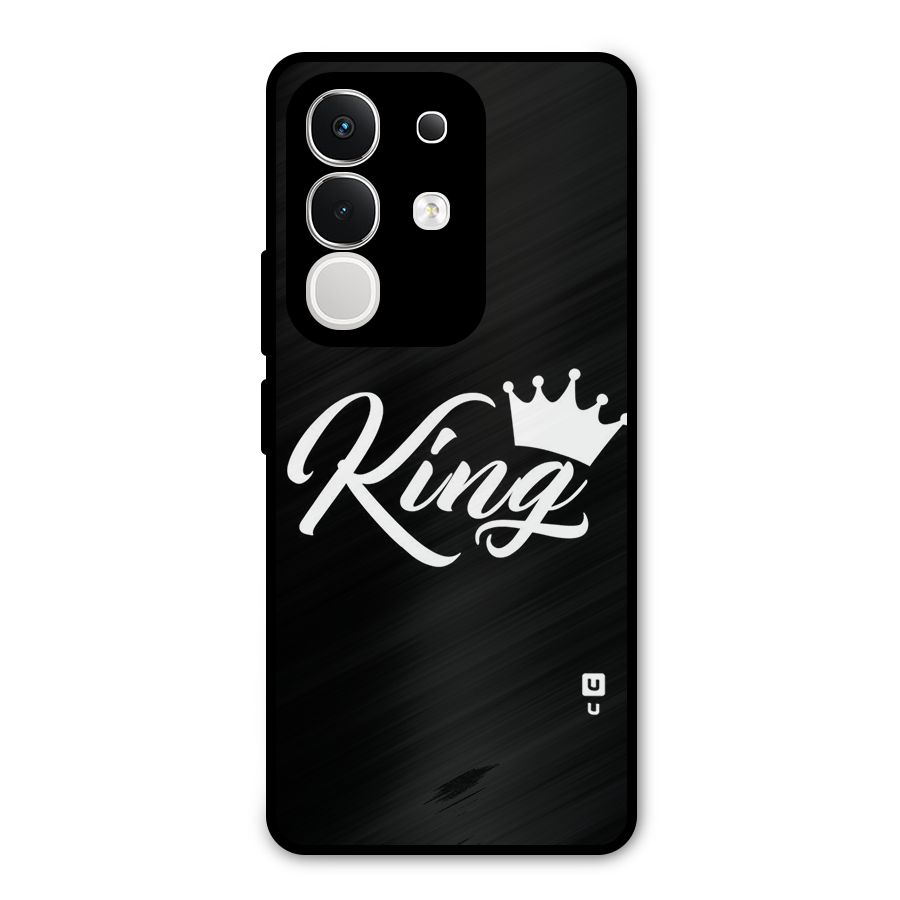 King Crown Typography Metal Back Case for iQOO Z10x