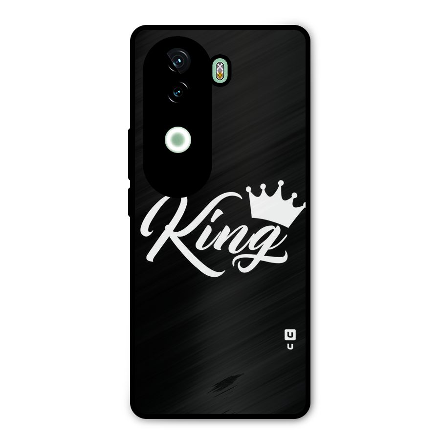 King Crown Typography Metal Back Case for iQOO Z9s