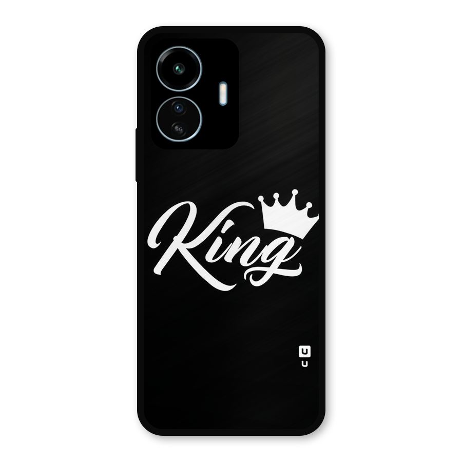 King Crown Typography Metal Back Case for vivo iQOO Z6 Lite 5G