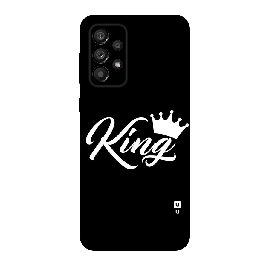 King Crown Typography Original Polycarbonate Back Case for Galaxy A73 5G