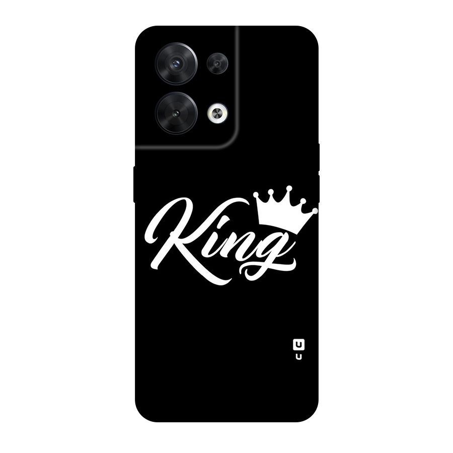 King Crown Typography Original Polycarbonate Back Case for Oppo Reno8 5G