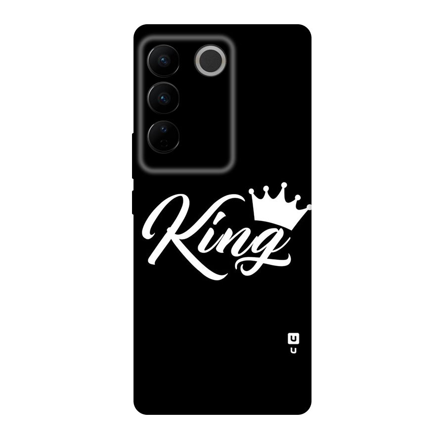 King Crown Typography Original Polycarbonate Back Case for Vivo V27