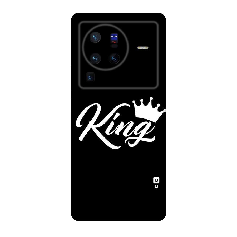 King Crown Typography Original Polycarbonate Back Case for Vivo X80