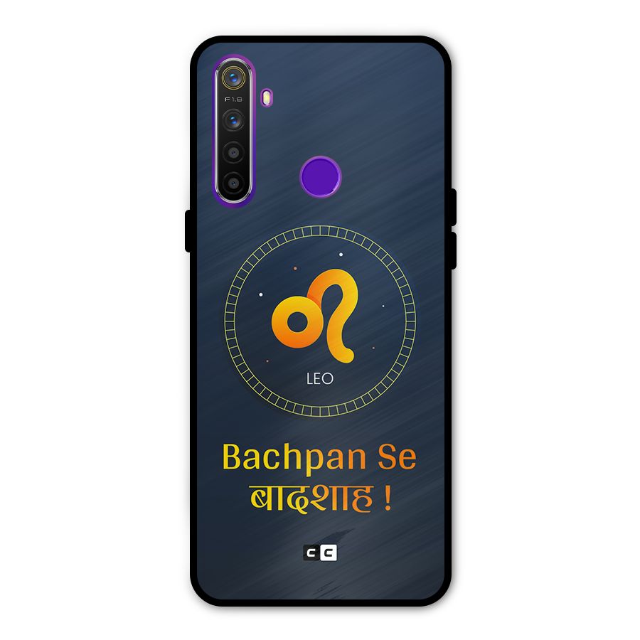 King Leo Glass Back Case for Realme 5s