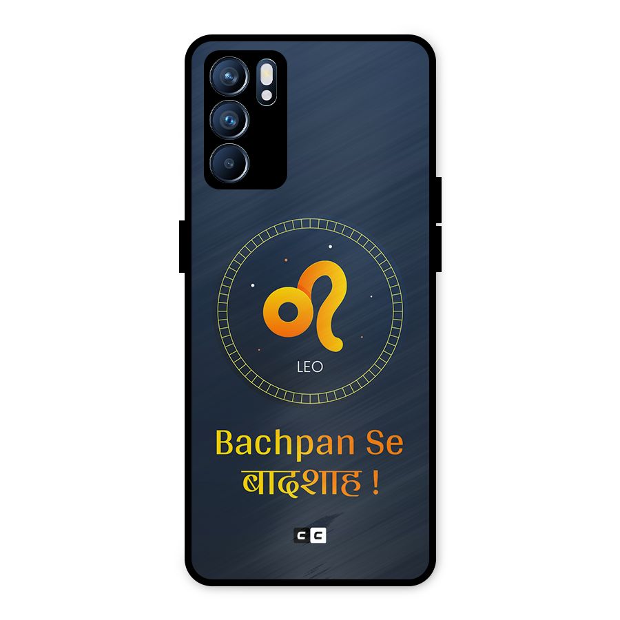 King Leo Metal Back Case for Oppo Reno6 5G