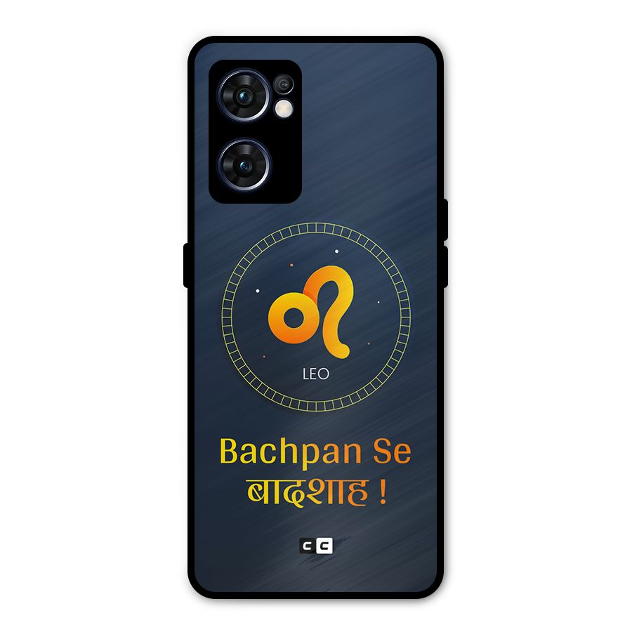 King Leo Metal Back Case for Oppo Reno7 5G