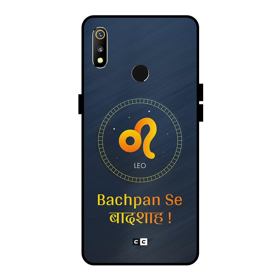 King Leo Metal Back Case for Realme 3