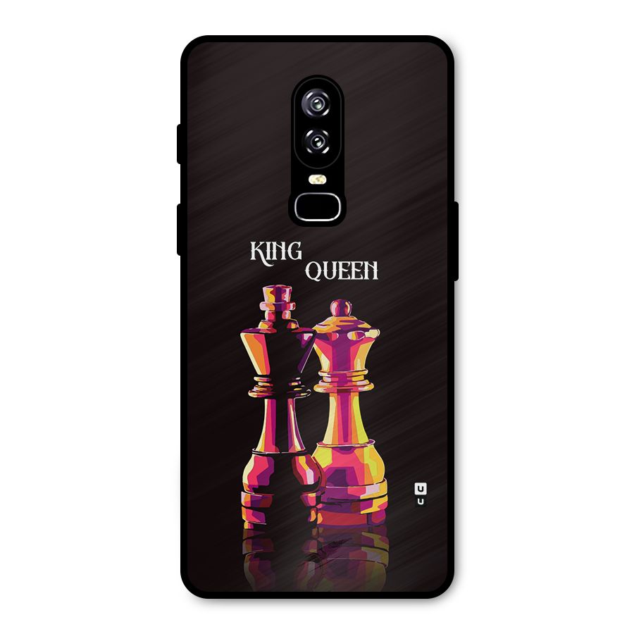 King Queen Metal Back Case for OnePlus 6
