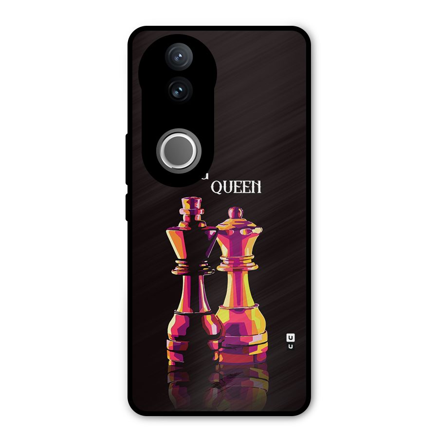 King Queen Metal Back Case for Vivo V50e