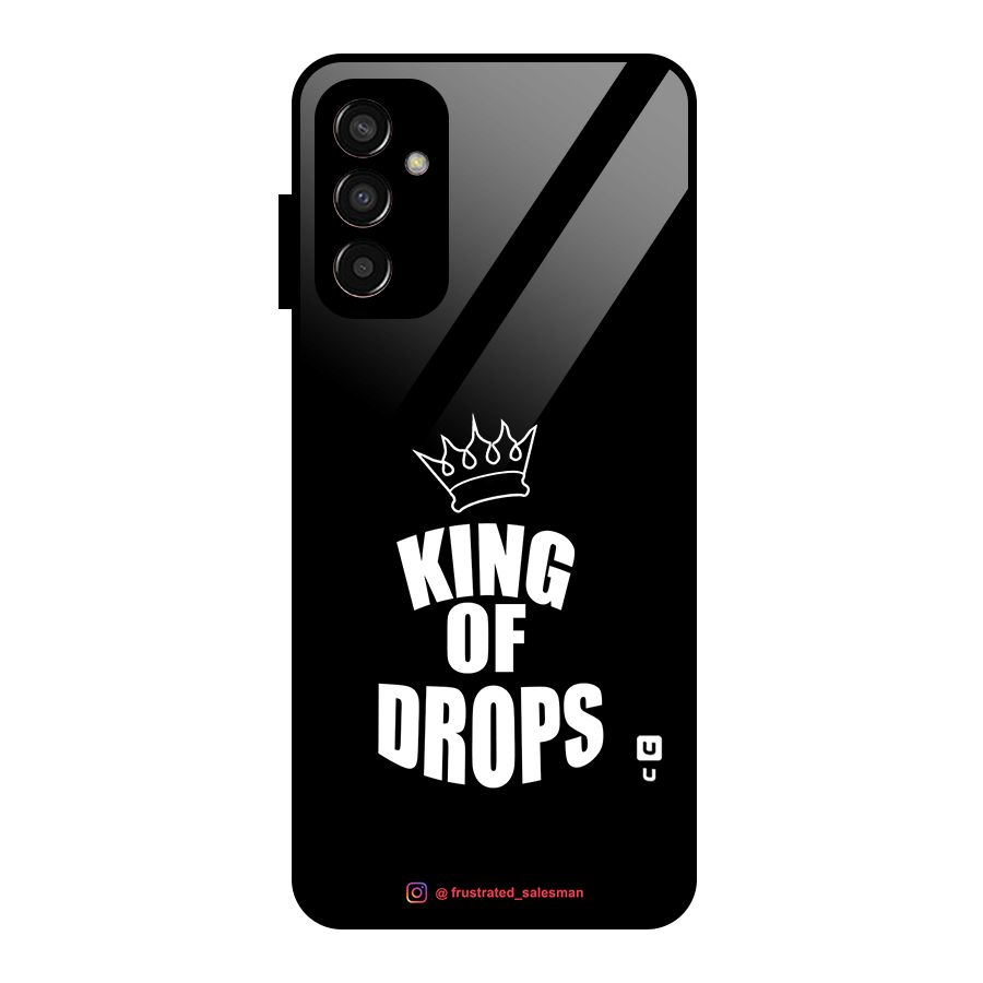 King of Drops Black Glass Back Case for Galaxy F13
