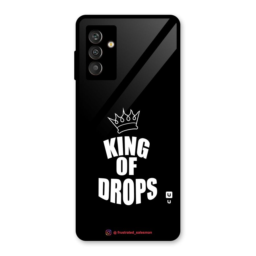 King of Drops Black Glass Back Case for Galaxy M13
