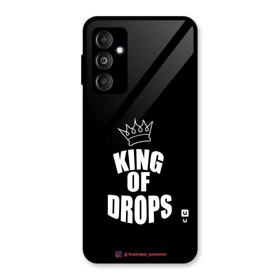 King of Drops Black Glass Back Case for Galaxy M14 5G