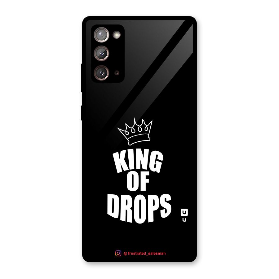 King of Drops Black Glass Back Case for Galaxy Note 20