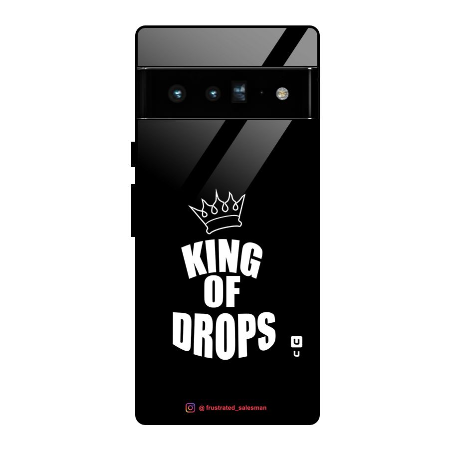 King of Drops Black Glass Back Case for Google Pixel 6 Pro