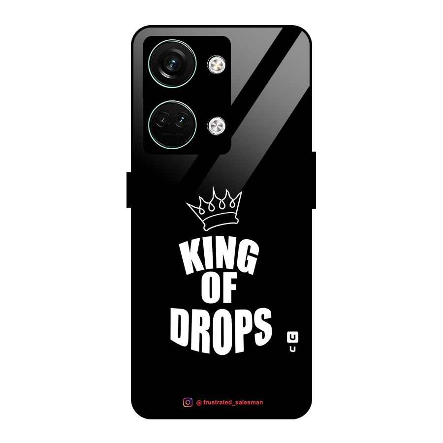 King of Drops Black Glass Back Case for Oneplus Nord 3