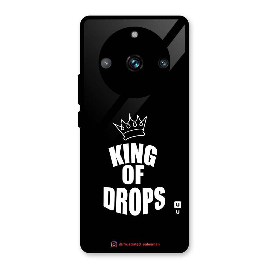 King of Drops Black Glass Back Case for Realme 11 Pro Plus