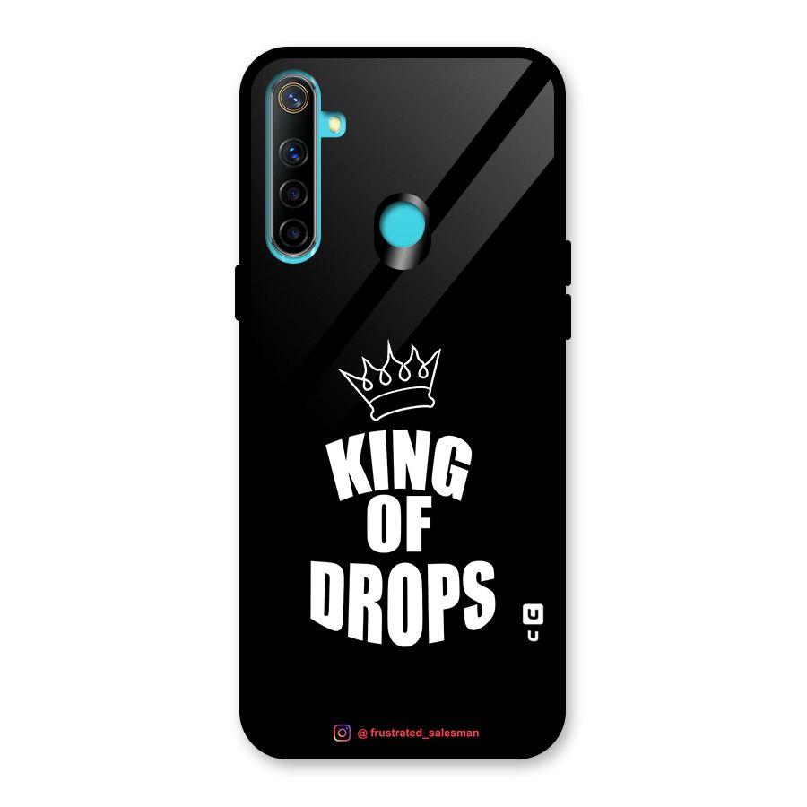 King of Drops Black Glass Back Case for Realme 5