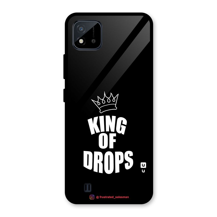 King of Drops Black Glass Back Case for Realme C11 2021