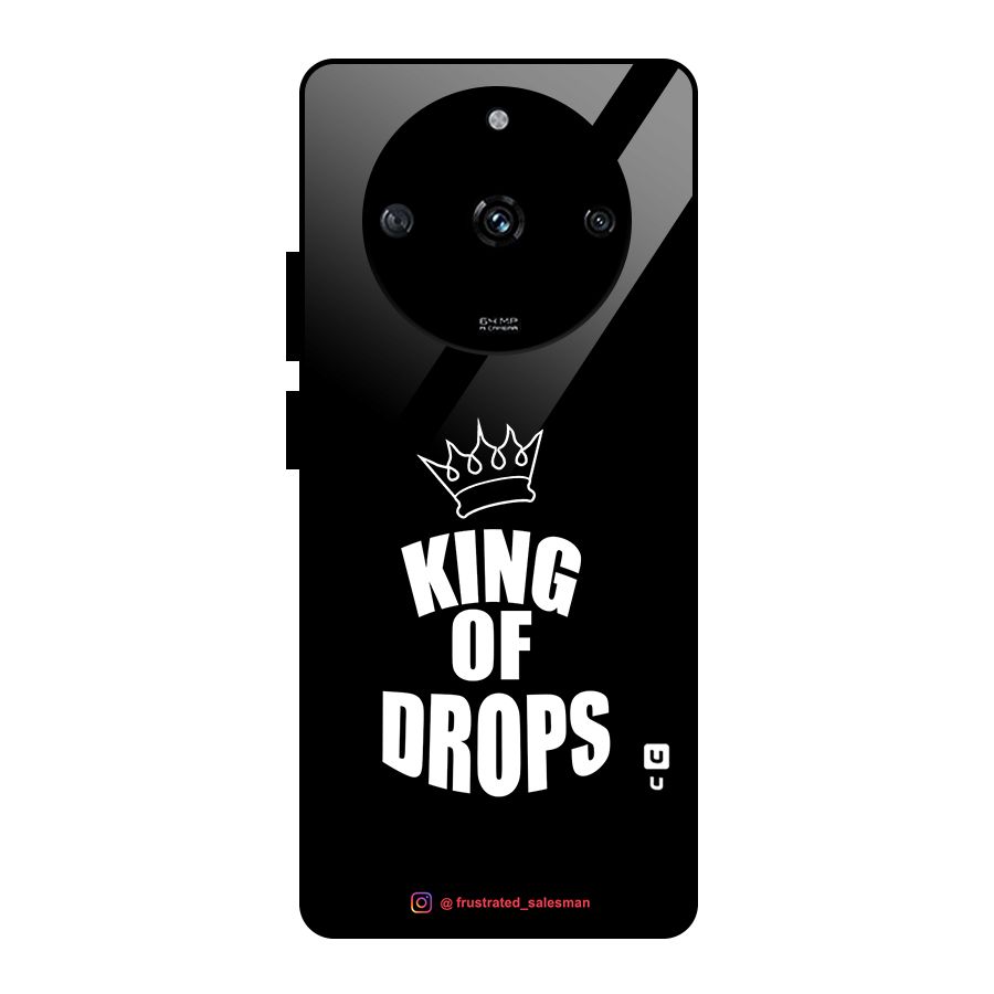King of Drops Black Glass Back Case for Realme Narzo 60 5G