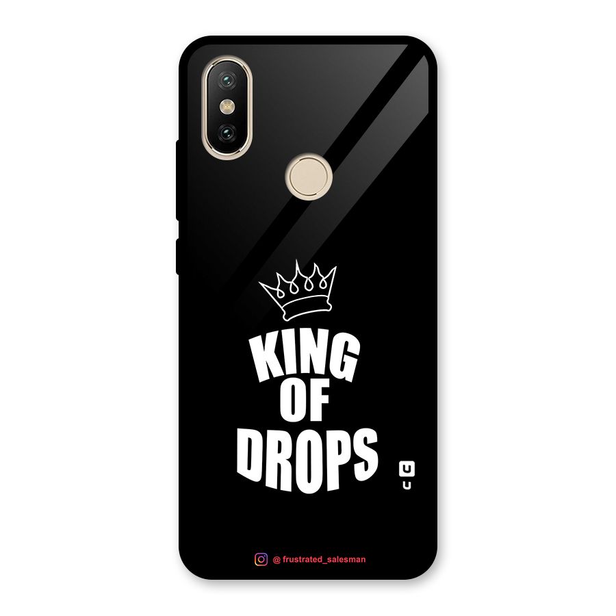 King of Drops Black Glass Back Case for Redmi A2