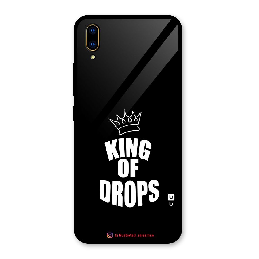 King of Drops Black Glass Back Case for Vivo V11 Pro